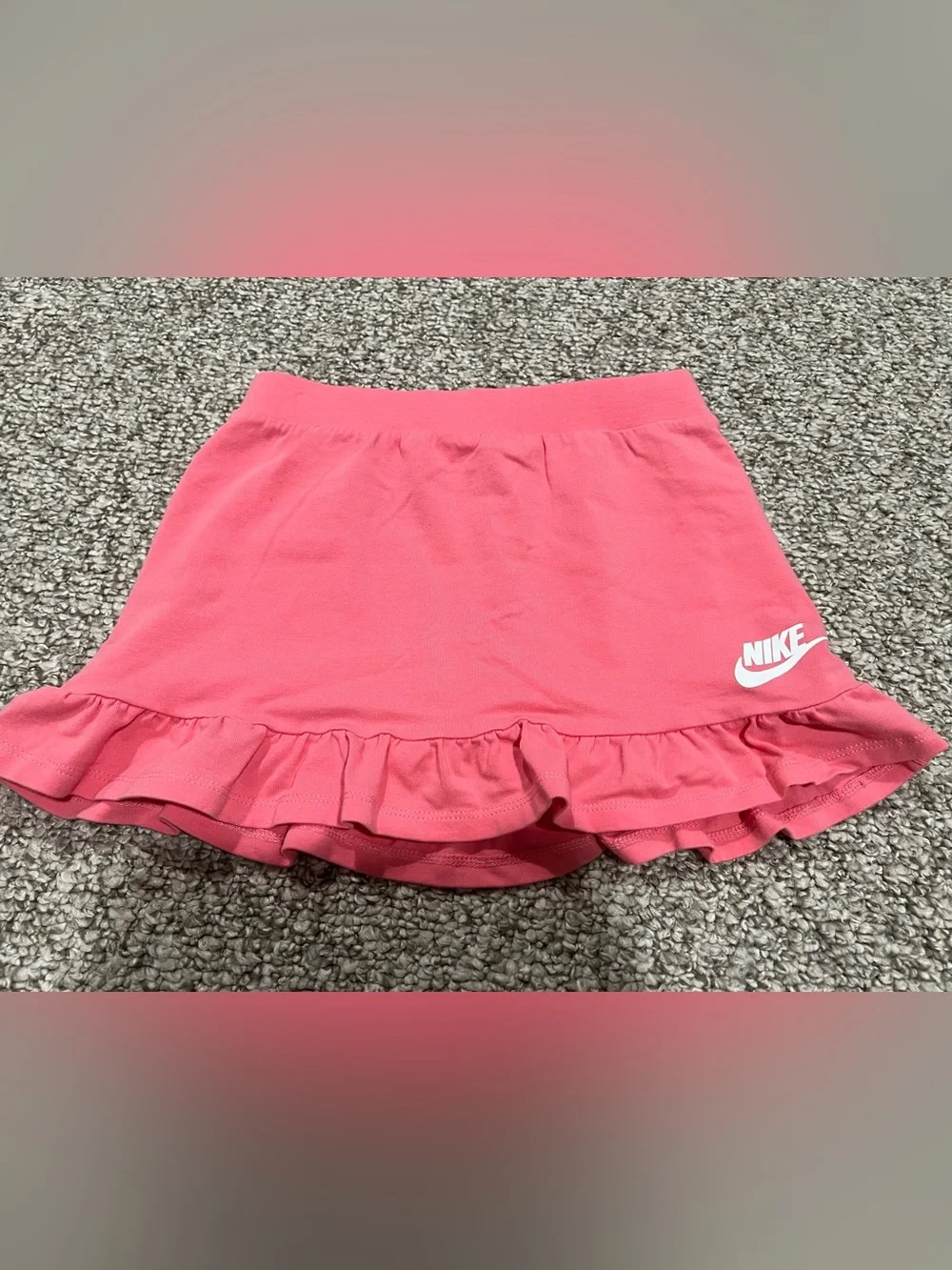 Nike Girls Pink Ruffle Hem Skort Size 6X 6-7